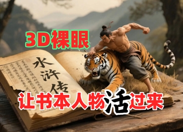 书本人物裸眼3D视频，新的玩法，流量超猛，保姆级教程 - 奉壹网创-奉壹网创