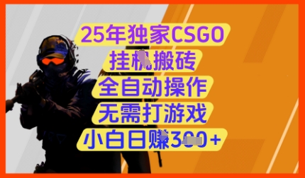25年独家CSGO挂G搬砖，全自动操作，无需打游戏，小白日入3张+【揭秘】 - 奉壹网创-奉壹网创