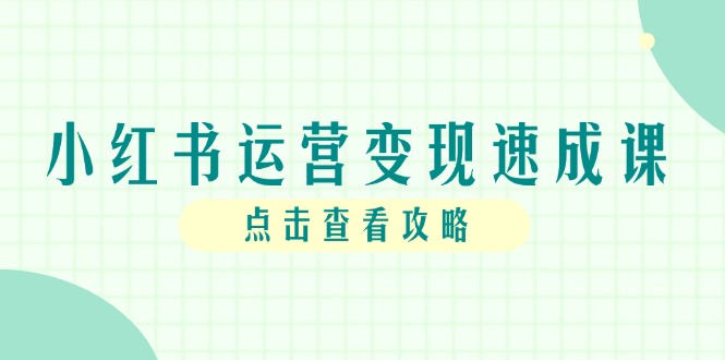 小红书运营变现速成课，账号搭建到暴力起号，个人IP全流程指南 - 奉壹网创-奉壹网创