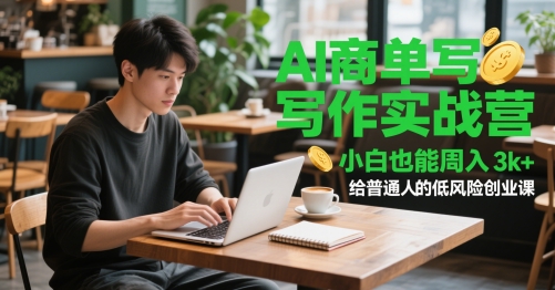 AI商单写作实战营，小白也能周入3k+，给普通人的低风险创业课 - 奉壹网创-奉壹网创