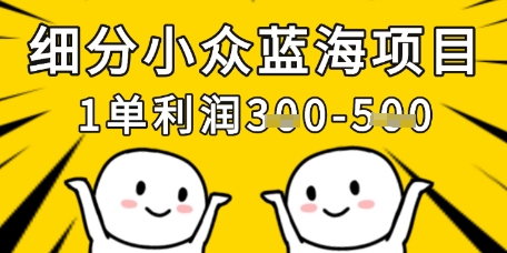 细分小众蓝海项目，一单利润3张，每月收入稳定过1w+ - 奉壹网创-奉壹网创