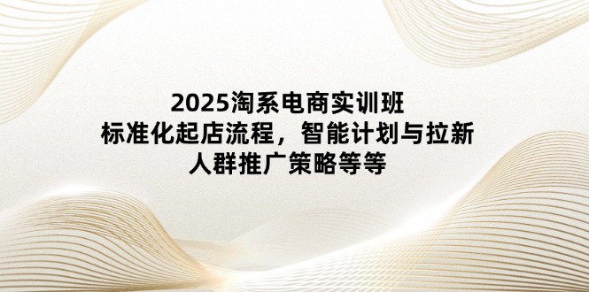 2025淘系电商实训班：标准化起店流程，智能计划与拉新，人群推广策略等等 - 奉壹网创-奉壹网创