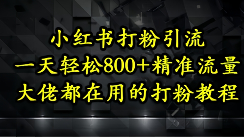 小红书打粉引流，一天轻松500+精准流量，大佬都在用的打粉教程 - 奉壹网创-奉壹网创