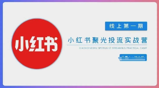 小红书聚光陪跑第一期，教你从0到1玩转小红书聚光投流，搭建小红书付费投流团队，更快的见到效果 - 奉壹网创-奉壹网创