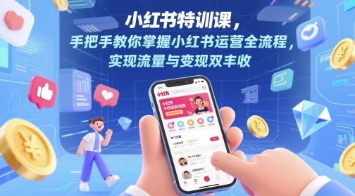 小红书特训课，手把手教你掌握小红书运营全流程，实现流量与变现双丰收 - 奉壹网创-奉壹网创