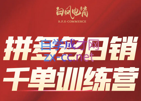 白凤电商·拼多多日销千单训练营(更新4月) - 奉壹网创-奉壹网创