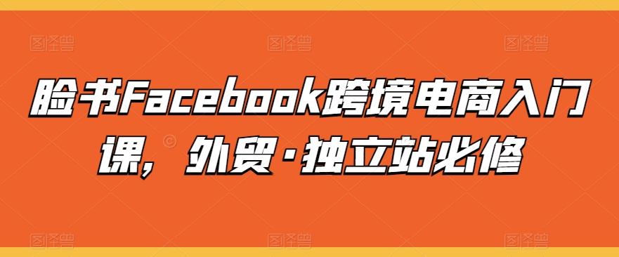 脸书Facebook跨境电商入门课，外贸·独立站必修 - 奉壹网创-奉壹网创